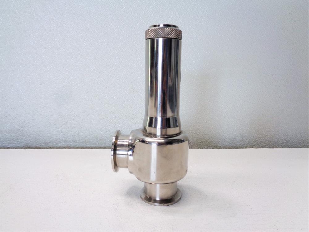 Universal 3/4" x 1" Tri-Clamp Sanitary Relief Valve, Stainless Steel